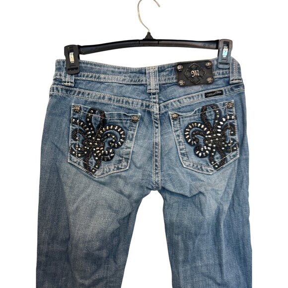 Miss Me JP6048B Womens Bootcut Jeans Size 29 Vintage Wash Denim Stretch Cotton B - Picture 3 of 10